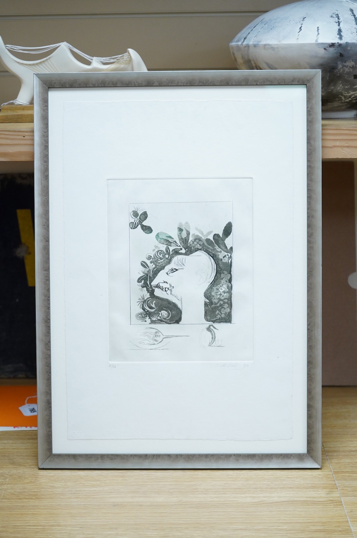 Graham Sutherland (1903-1980), 'Man Smoking', signed and dated '73 in pencil, limited edition, VII/XII, etching with aquatint, blindstamped lower left, 47 x 32cm
